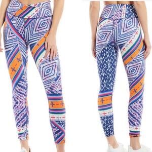 FP Movement by Free People Vibrant Blue and Orange Leggings